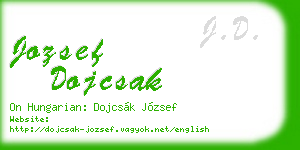 jozsef dojcsak business card